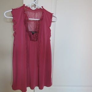 SOLD Express Lace Yoke Tie Blouse